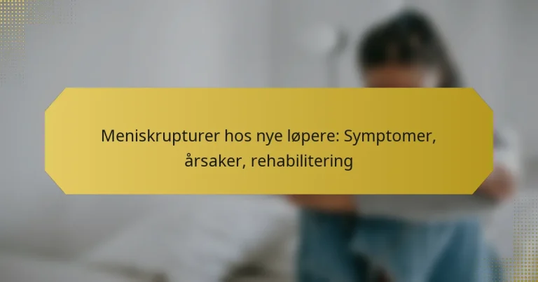 Meniskrupturer hos nye løpere: Symptomer, årsaker, rehabilitering