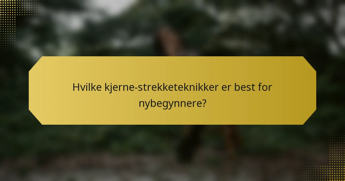 Hvilke kjerne-strekketeknikker er best for nybegynnere?